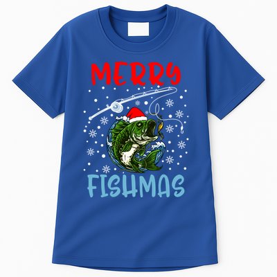 Merry Fishmas Christmas Fishing Holiday Meaningful Gift Tall T-Shirt