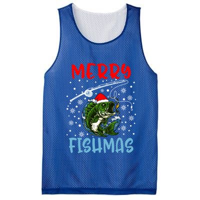 Merry Fishmas Christmas Fishing Holiday Meaningful Gift Mesh Reversible Basketball Jersey Tank