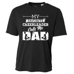 My Favorite Cheerleader Calls Me Dad Cheer Fathers Day Cooling Performance Crew T-Shirt