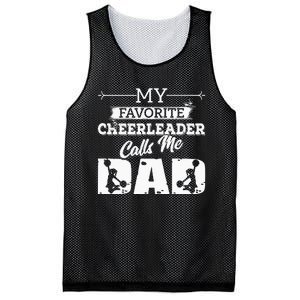 My Favorite Cheerleader Calls Me Dad Cheer Fathers Day Mesh Reversible Basketball Jersey Tank