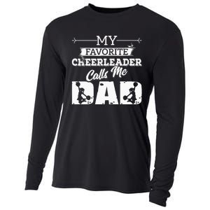 My Favorite Cheerleader Calls Me Dad Cheer Fathers Day Cooling Performance Long Sleeve Crew