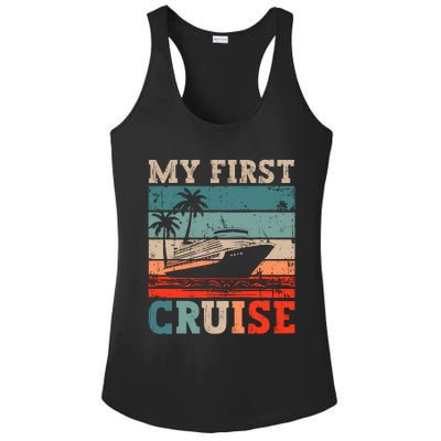 My First Cruise Family Vacation Cruise Ship Ladies PosiCharge Competitor Racerback Tank