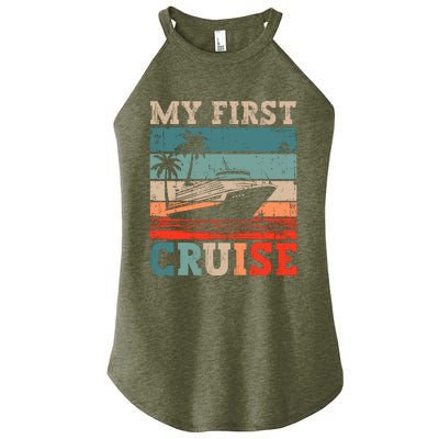 My First Cruise Family Vacation Cruise Ship Women's Perfect Tri Rocker Tank