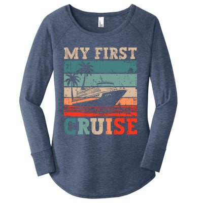 My First Cruise Family Vacation Cruise Ship Women's Perfect Tri Tunic Long Sleeve Shirt