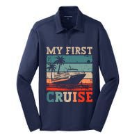 My First Cruise Family Vacation Cruise Ship Silk Touch Performance Long Sleeve Polo