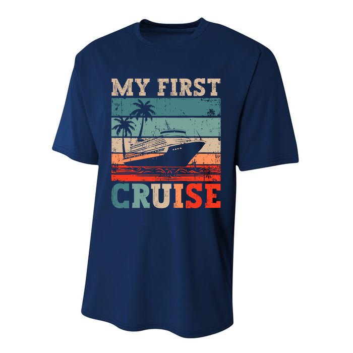 My First Cruise Family Vacation Cruise Ship Performance Sprint T-Shirt