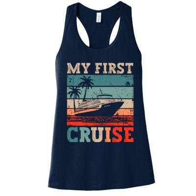 My First Cruise Family Vacation Cruise Ship Women's Racerback Tank