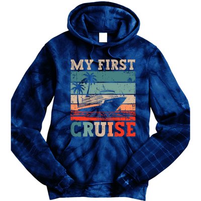 My First Cruise Family Vacation Cruise Ship Tie Dye Hoodie