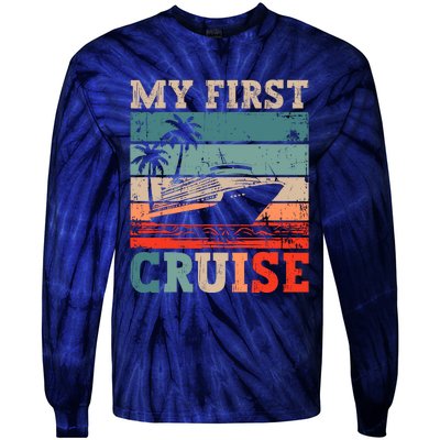 My First Cruise Family Vacation Cruise Ship Tie-Dye Long Sleeve Shirt