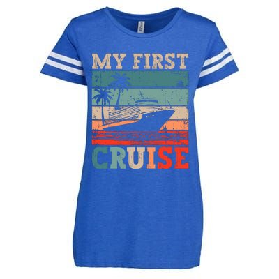 My First Cruise Family Vacation Cruise Ship Enza Ladies Jersey Football T-Shirt