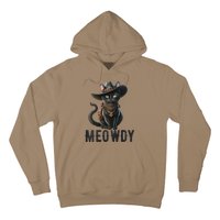 Meowdy Funny Cat Country Music Kitten Cowboy Hat Vintage Hoodie