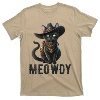 Meowdy Funny Cat Country Music Kitten Cowboy Hat Vintage T-Shirt