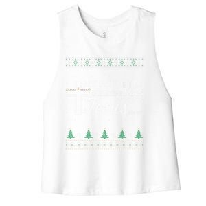 My Favorite Christmas Light Is Jesus Christian Ugly Funny Gift Women's Racerback Cropped Tank