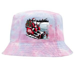 Merry Fishmas Christmas Funny Fishing Cool Gift Tie-Dyed Bucket Hat