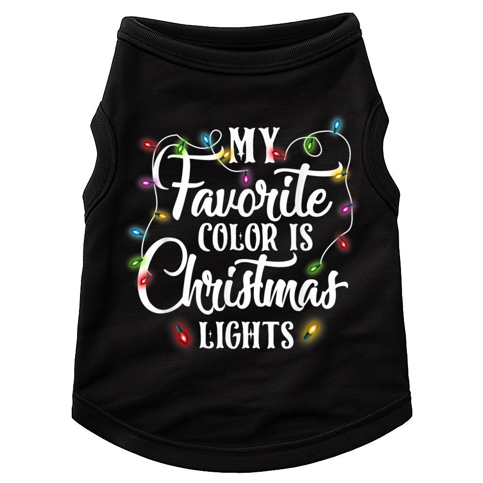 My Favorite Color Is Christmas Lights Doggie Tank