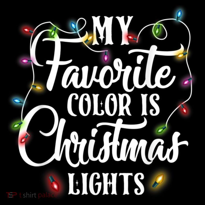My Favorite Color Is Christmas Lights Button