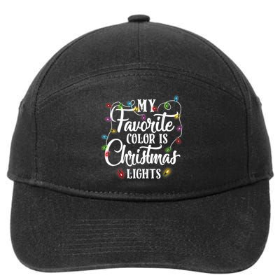 My Favorite Color Is Christmas Lights 7-Panel Snapback Hat