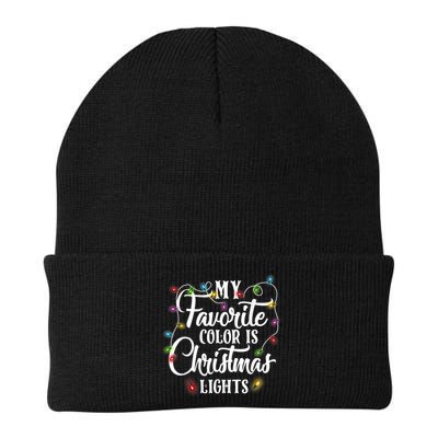 My Favorite Color Is Christmas Lights Beanie