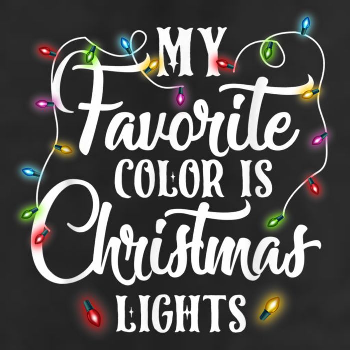 My Favorite Color Is Christmas Lights Golf Towel