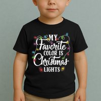 My Favorite Color Is Christmas Lights Toddler T-Shirt