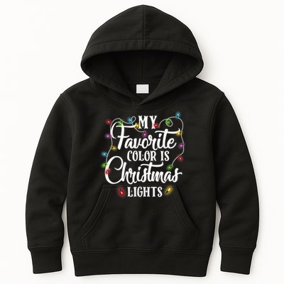 My Favorite Color Is Christmas Lights Kids Hoodie