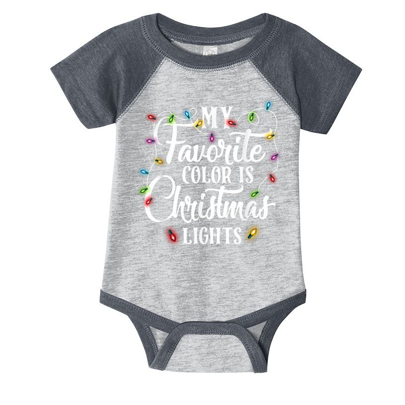 My Favorite Color Is Christmas Lights Infant Baby Jersey Bodysuit