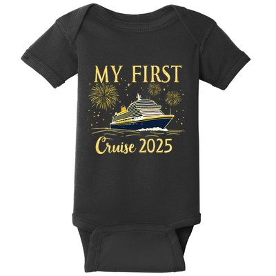 My First Cruise 2025 Family Vacation Trip Ship Matching Baby Bodysuit