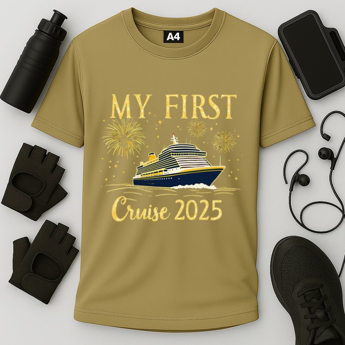 My First Cruise 2025 Family Vacation Trip Ship Matching Cooling Performance Crew T-Shirt