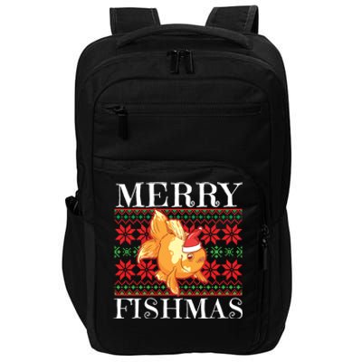 Merry Fishmas Christmas Japanese Koi Fish Gift Impact Tech Backpack