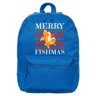 Merry Fishmas Christmas Japanese Koi Fish Gift 16 in Basic Backpack