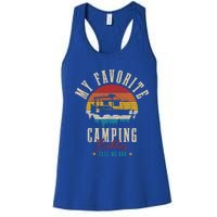 My Favorite Camping Buddies Call Me Dad Vintage Funny Camper Cool Gift Women's Racerback Tank