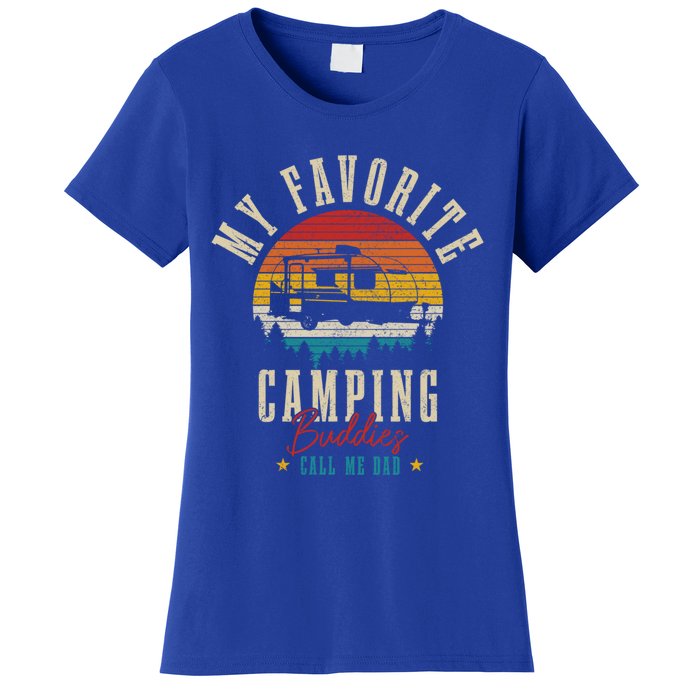 My Favorite Camping Buddies Call Me Dad Vintage Funny Camper Cool Gift Women's T-Shirt