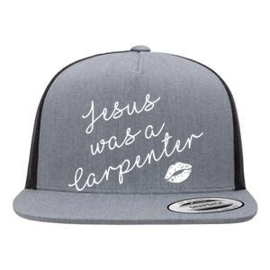 Music Festival Clothing Girl Women Jesus Was A Carpenter Flat Bill Trucker Hat