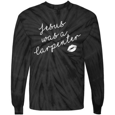 Music Festival Clothing Girl Women Jesus Was A Carpenter Tie-Dye Long Sleeve Shirt