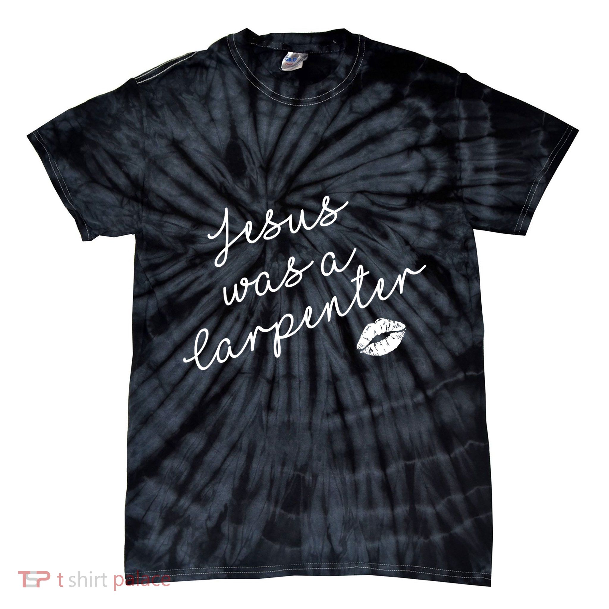 Music Festival Clothing Girl Women Jesus Was A Carpenter Tie-Dye T-Shirt