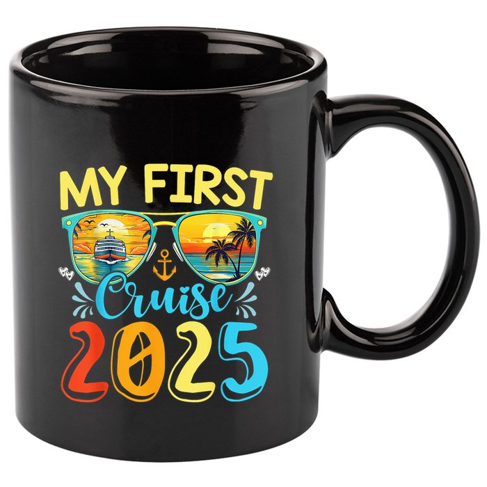 My First Cruise Ship Squad 2025 Family Summer Vacation Trip 11oz C Handle Ceramic Mug