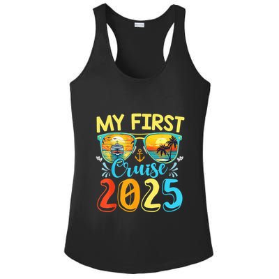 My First Cruise Ship Squad 2025 Family Summer Vacation Trip Ladies PosiCharge Competitor Racerback Tank