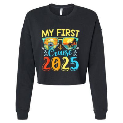 My First Cruise Ship Squad 2025 Family Summer Vacation Trip Cropped Pullover Crew