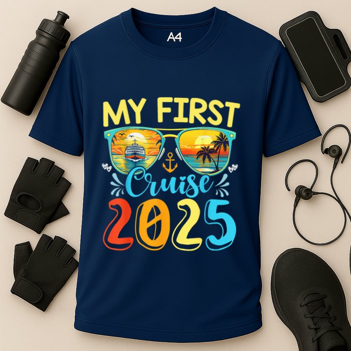 My First Cruise Ship Squad 2025 Family Summer Vacation Trip Cooling Performance Crew T-Shirt