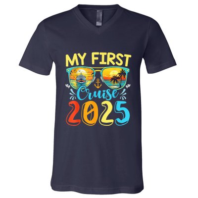 My First Cruise Ship Squad 2025 Family Summer Vacation Trip V-Neck T-Shirt