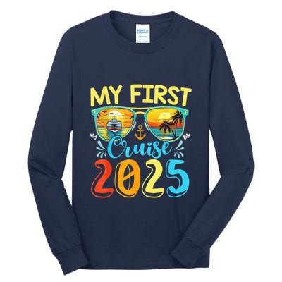 My First Cruise Ship Squad 2025 Family Summer Vacation Trip Tall Long Sleeve T-Shirt