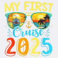 My First Cruise Ship Squad 2025 Family Summer Vacation Trip Garment-Dyed Sweatshirt