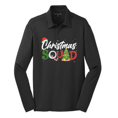 Matching Family Christmas Squad Silk Touch Performance Long Sleeve Polo