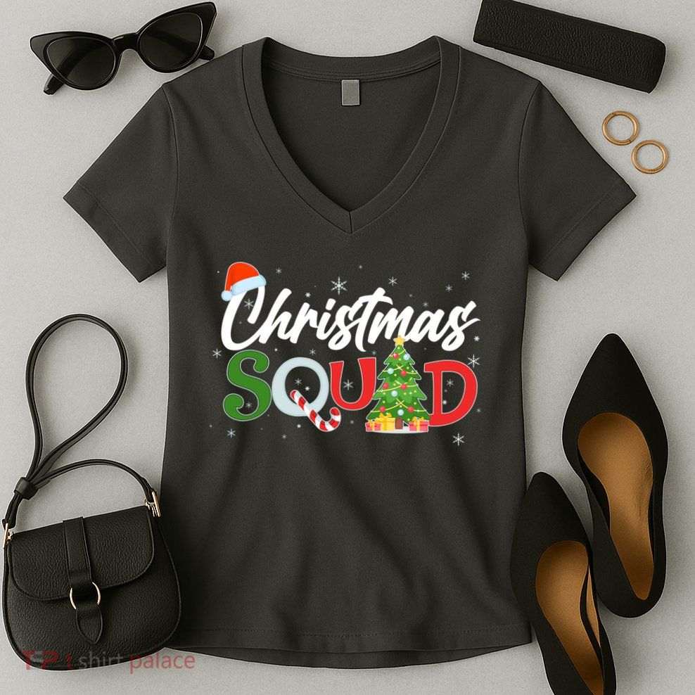 Matching Family Christmas Squad Women's V-Neck T-Shirt