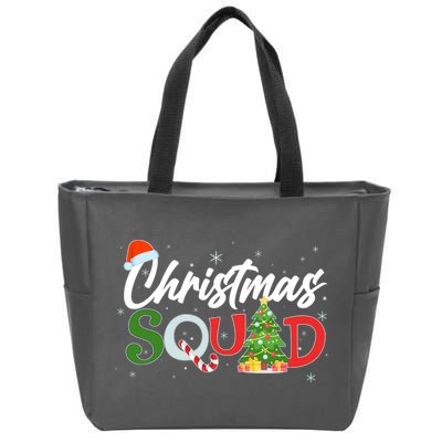 Matching Family Christmas Squad Zip Tote Bag