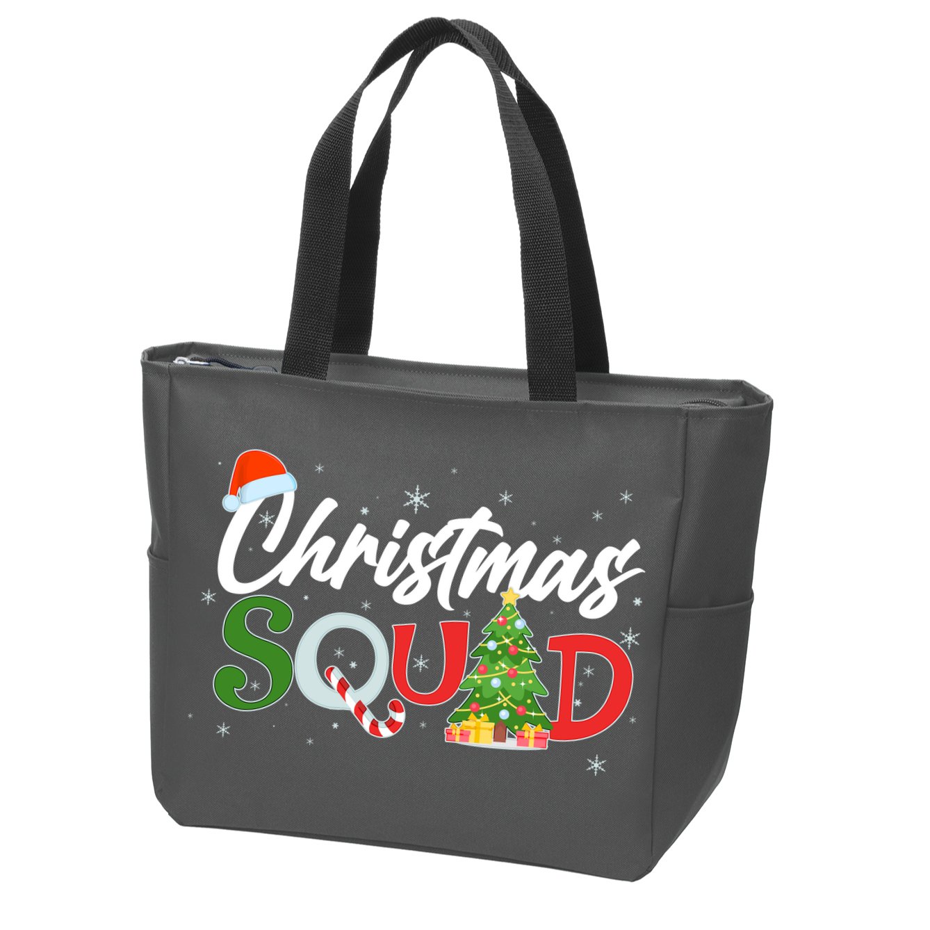 Matching Family Christmas Squad Zip Tote Bag
