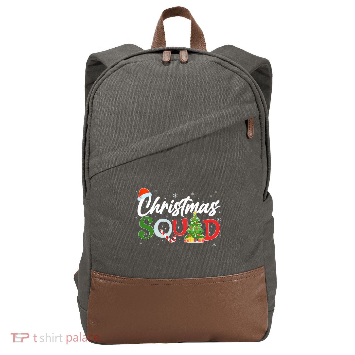 Matching Family Christmas Squad Cotton Canvas Backpack