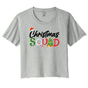 Matching Family Christmas Squad Women's Crop Top Tee