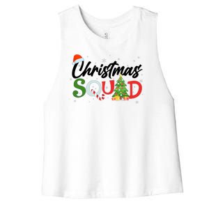 Matching Family Christmas Squad Women's Racerback Cropped Tank