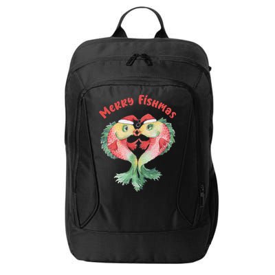 Merry FIshmas Cute Fish Christmas Gift City Backpack